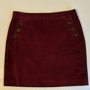 Banana Republic stretch corduroy mini skirt